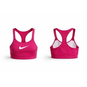Nike Swoosh Women Padded Sports Bra Size Small Bright Pink Medium-Support